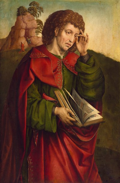 Sint Johannes de Evangelist huilend door Colijn de Coter